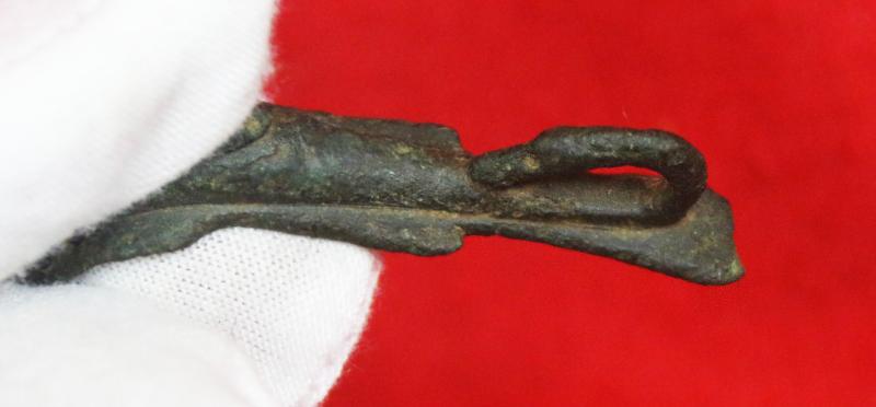 Roman-British Cobra Head Brooch, With Amber Glass Eyes. Combined With A Swan's Neck and Head Loop Ist - 2nd Century AD.1900 to 2000 Years Old