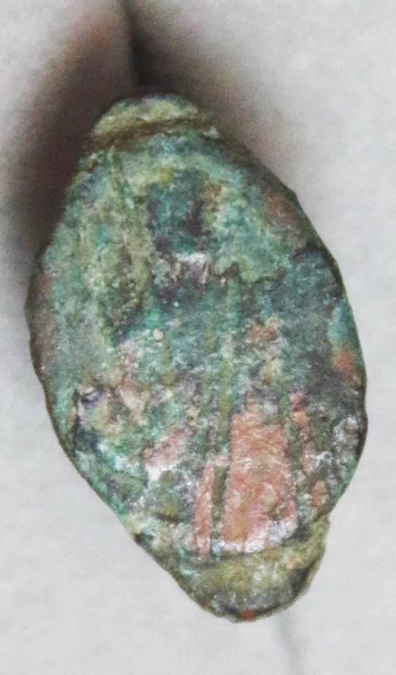 1st Century Roman Bronze Ring, Engraved Intaglio of Goddess Minerva With Her Spear & Shield, Inlaid With Red Enamel. For Such As A Roman Centurion or An Equites