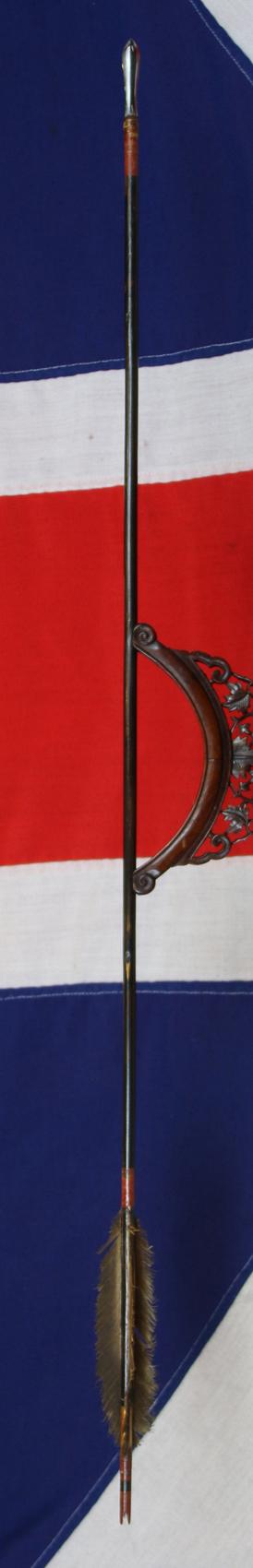 A Delightful & Beautiful Early to Mid Edo Period 1598-1863 Samurai War Arrow. A Tsubaki-ne, With A Haft of Yadake Bamboo & With Sea Eagle Flights. With A Beautifully Rare Stunningly Polished Tamahagane Steel Head