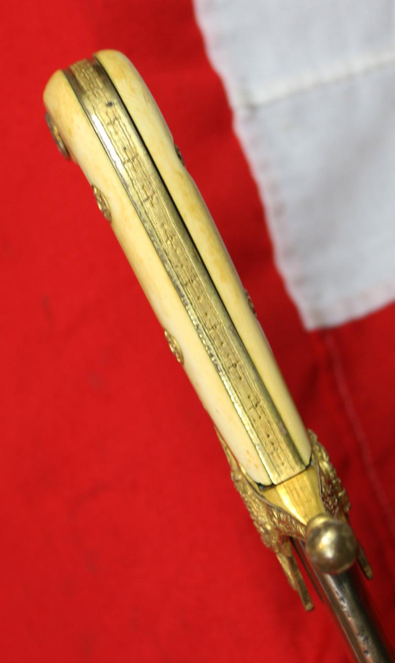 Crimean War, Indian Mutiny & Zulu War Service 1831 Pattern General Officer's Sword Mamaluke with Rare Copper Gilt & Leather Mounted Scabbard