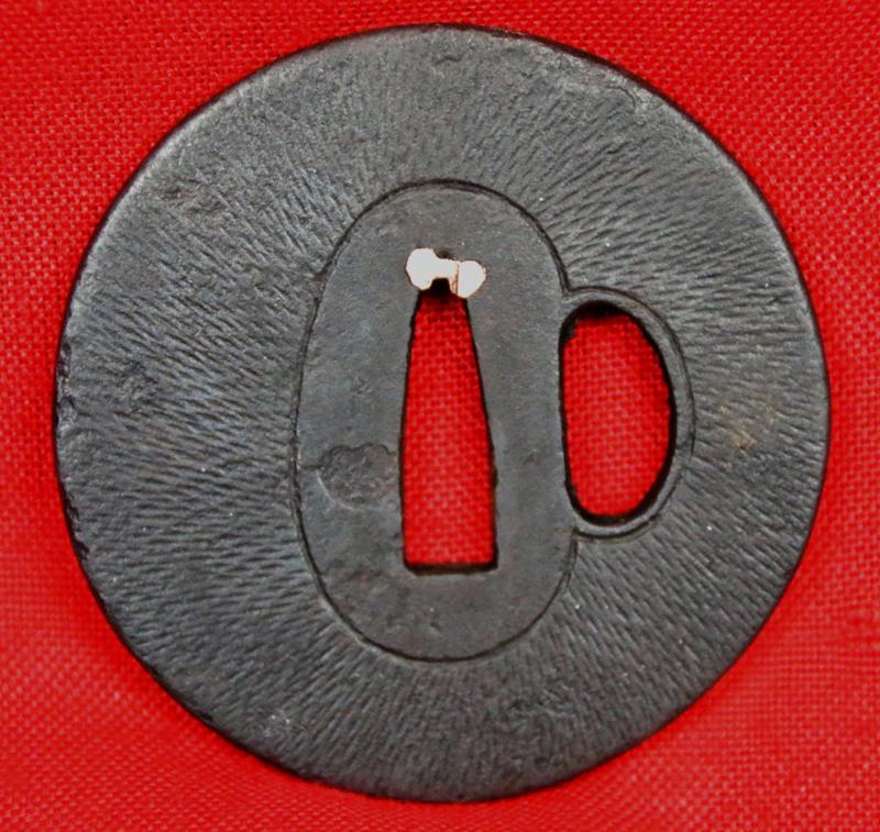 A Beautiful Antique Samurai Wakazashi With A Fine Signed Blade. Kunitsuna(国綱)In Beautiful Polish Showing Narrow Suguha Hamon. With the Moon & Bamboo Kashira. Lobster Scale Urushi Ishime Lacquer Saya