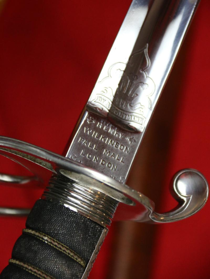 Superb, Victorian 1854 Pat. British Artillery Sword of Brigadier General Arthur Herbert Hussey. Commander of The Royal Artillery in WW1 Made by Wilkinson Sword Co. in 1882. Traditional 3 Bar Hilt Bright Polished Combat Weight Blade & F.S Scabbard