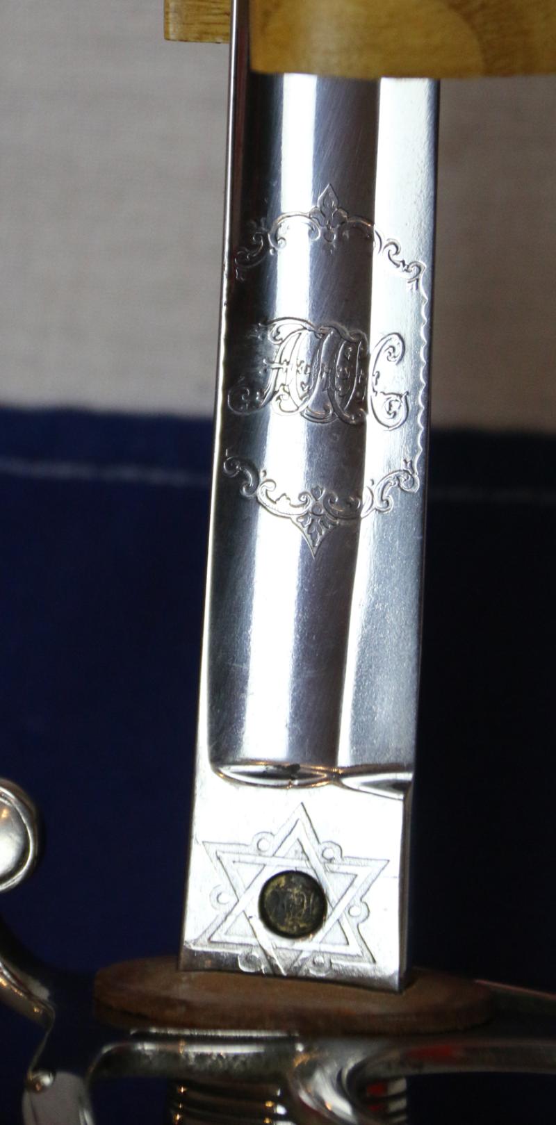 Superb, Victorian 1854 Pat. British Artillery Sword of Brigadier General Arthur Herbert Hussey. Commander of The Royal Artillery in WW1 Made by Wilkinson Sword Co. in 1882. Traditional 3 Bar Hilt Bright Polished Combat Weight Blade & F.S Scabbard