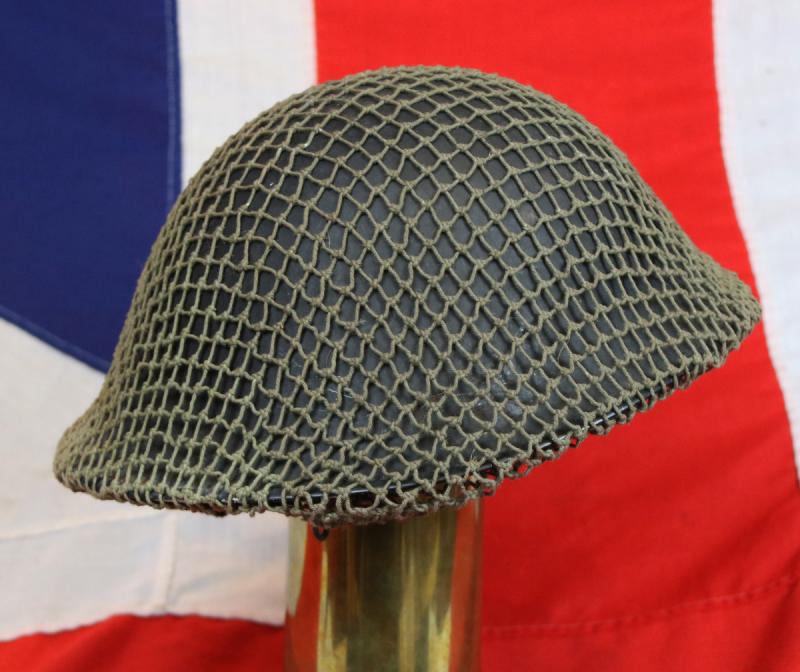 A Very Good MK IV D-Day Pattern Camouflage Helmet, With Original WWII Camo Netting. From a 1st Battalion The Duke of Wellington’s Regiment, Korean War Veteran