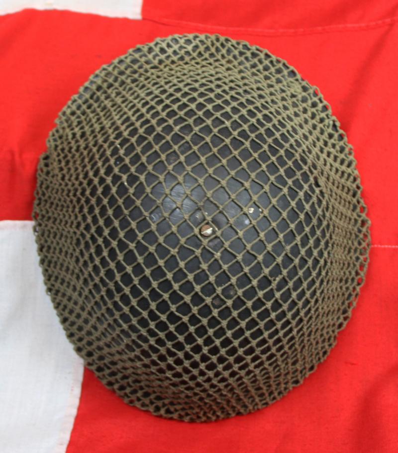 A Very Good MK IV D-Day Pattern Camouflage Helmet, With Original WWII Camo Netting. From a 1st Battalion The Duke of Wellington’s Regiment, Korean War Veteran