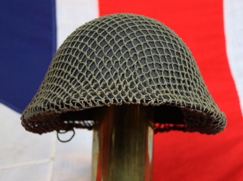 A Very Good MK IV D-Day Pattern Camouflage Helmet, With Original WWII Camo Netting. From a 1st Battalion The Duke of Wellington’s Regiment, Korean War Veteran