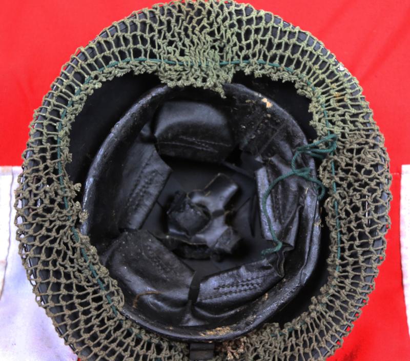 A Very Good MK IV D-Day Pattern Camouflage Helmet, With Original WWII Camo Netting. From a 1st Battalion The Duke of Wellington’s Regiment, Korean War Veteran