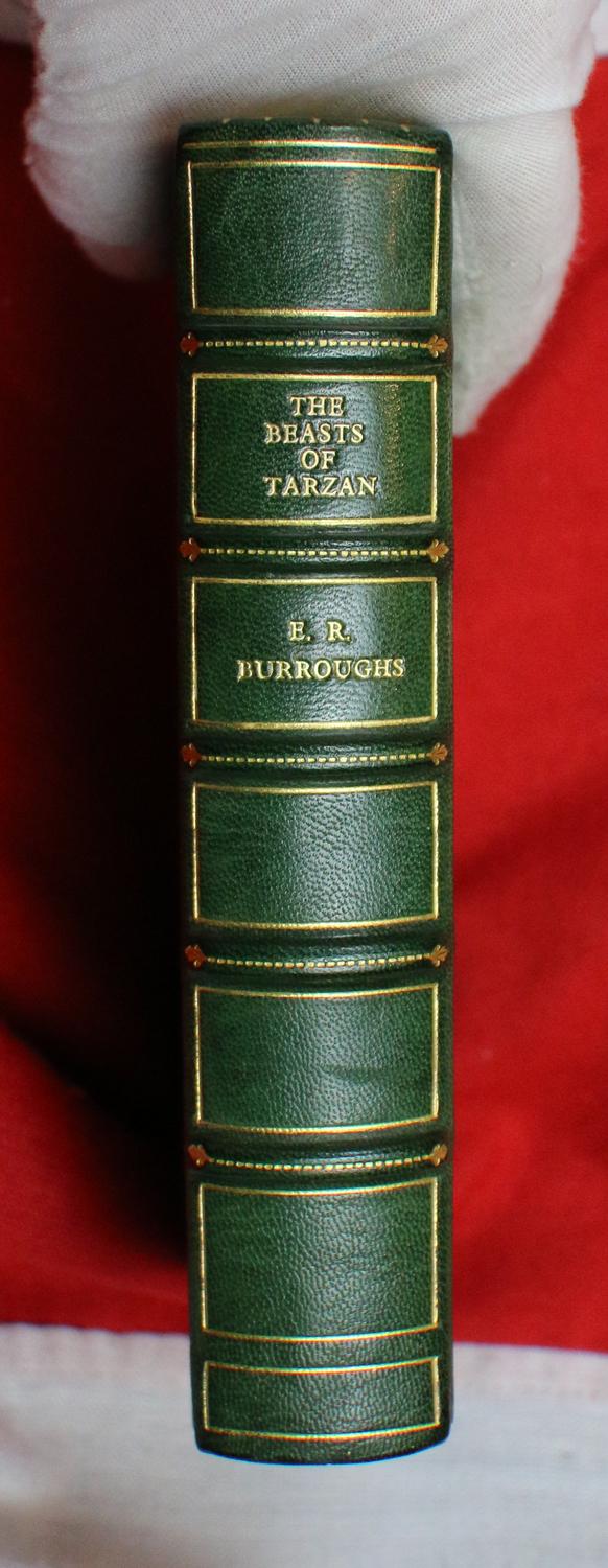 'The Beasts of Tarzan', First Edition, By Edgar Rice Burroughs -A.L.Burt & Co, New York, 1916. With Illustrations by J. Allen St. John, Bound In Full Green Morocco Leather, With Gold Tooling by Sangorski & Sutcliffe for Asprey of Bond St.London