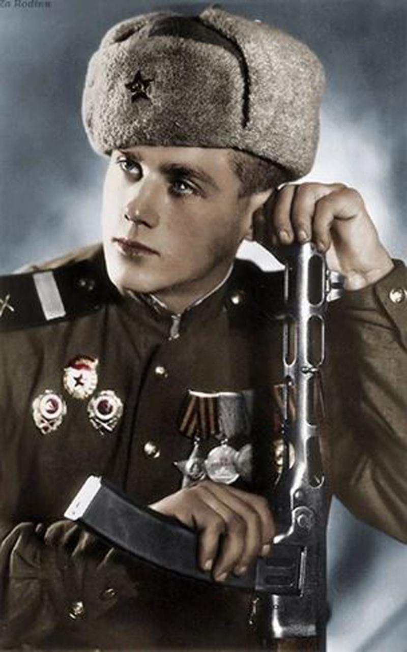 Original Four Medal Group Soviet WW2 Combat Veteran. Medal for Combat Merit, Medal for Victory Over Germany in the Great Patriotic War of 1941-45, USSR Leningrad Medal of 1942, Medal for 30 Years of the Soviet Army and Navy 1948