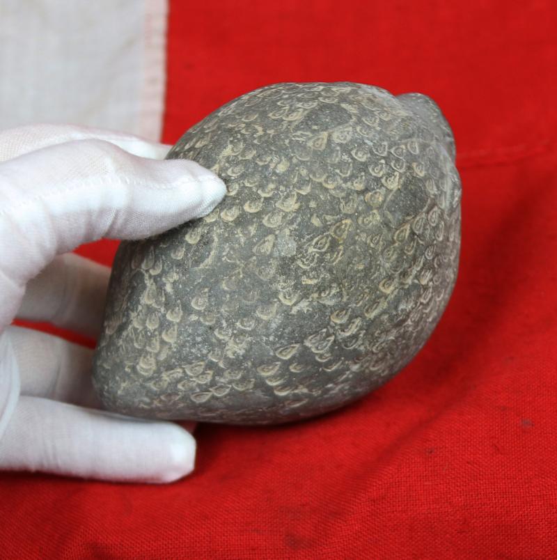 One of The Rarest We Have Ever Seen, An Early Crusades Period 10th Century, Byzantine, Ceramic Greek Fire 'Grenade' Superbly Decorated With Incised Individual Flames & A Moulded 'Ball of Fire' Decor Spout Surround. Around 1,100 Years Old