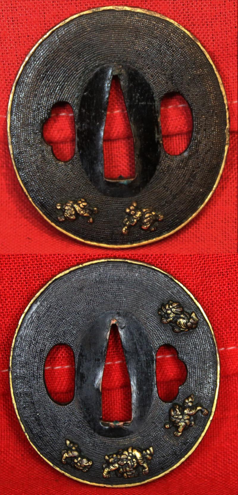 A Fabulous, Museum Grade Signed, Antique, Samurai O-Tanto, Shinto Period. All Original Edo Fittings, Goto School. Absolutely Impeccable Blade Showing Fine Original Edo Polish & Displaying It’s Excellent Gunome Hamon. Overall An Incredibly Handsome Sword