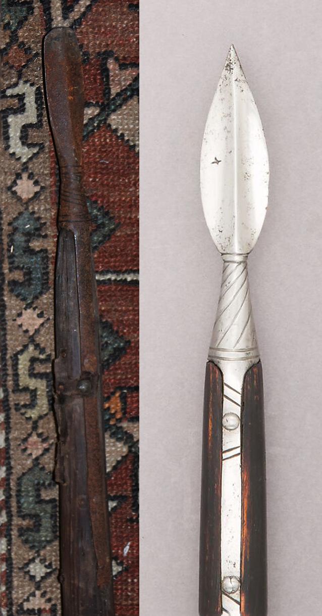 A Very Fine 17th Century Spontoon. Central Double Edge Blade With Side Wings. Used For Over 140 Years in Military Service Including From the English Stuart to Early Hanoverian Reigns, The French-Indian War & Revolutionary War In The Americas
