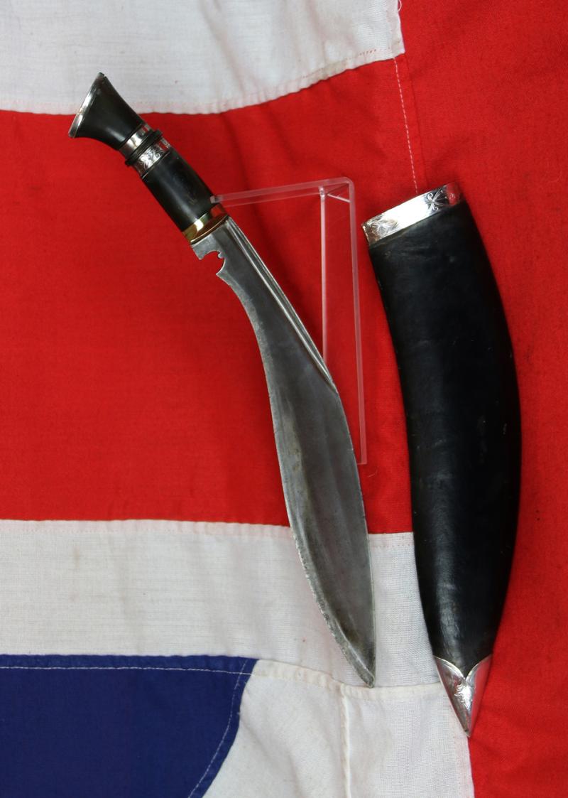 A Superb, Historical, WW2 'Surrender of Japan' Presentation Silver Kukri With Superbly Engraved Silver Mounts and Pommel. Excellent Quality Honed and Tempered Blade