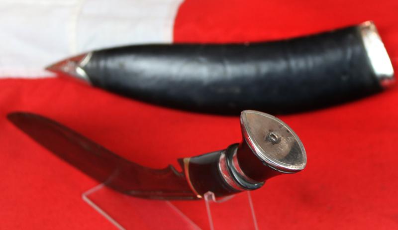 A Superb, Historical, WW2 'Surrender of Japan' Presentation Silver Kukri With Superbly Engraved Silver Mounts and Pommel. Excellent Quality Honed and Tempered Blade