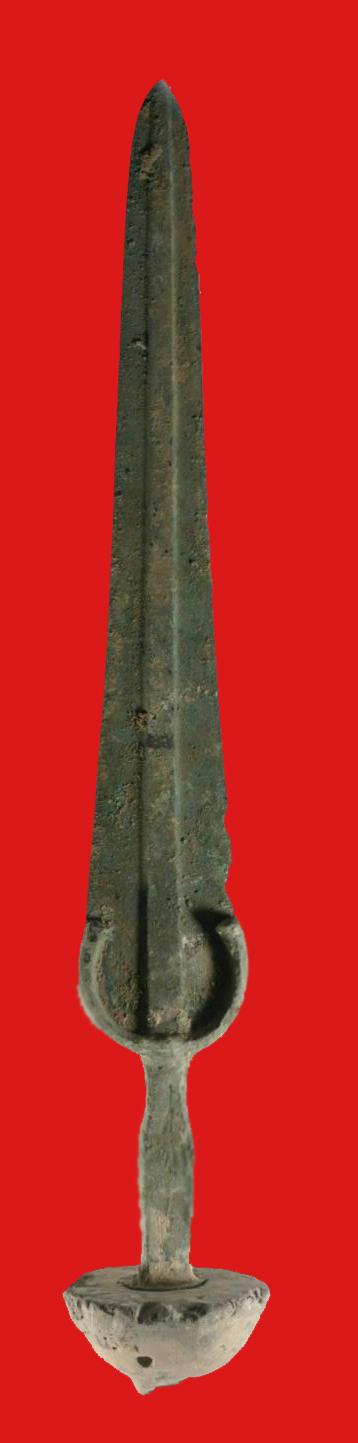 A Simply Exquisite Original Bronze Age Short Sword Used From The Trojan Wars To The Greco-Persian Wars Era. The Trojan War Was Waged Against the City of Troy by the Achaeans (Greeks) After Paris of Troy Took Helen From Her Husband Menelaus, King of Sparta
