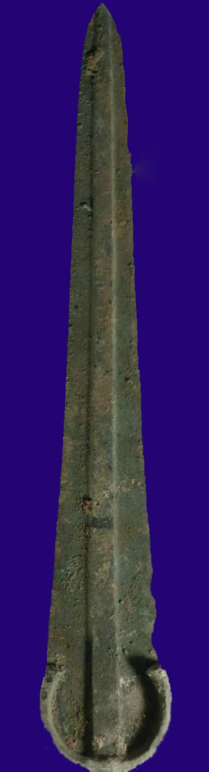 A Simply Exquisite Original Bronze Age Short Sword Used From The Trojan Wars To The Greco-Persian Wars Era. The Trojan War Was Waged Against the City of Troy by the Achaeans (Greeks) After Paris of Troy Took Helen From Her Husband Menelaus, King of Sparta