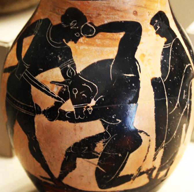 A Simply Exquisite Original Bronze Age Short Sword Used From The Trojan Wars To The Greco-Persian Wars Era. The Trojan War Was Waged Against the City of Troy by the Achaeans (Greeks) After Paris of Troy Took Helen From Her Husband Menelaus, King of Sparta