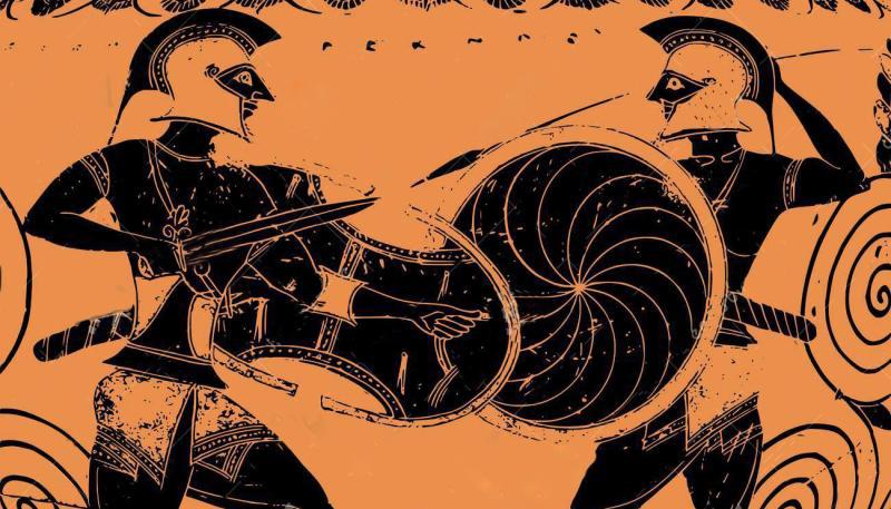 A Simply Exquisite Original Bronze Age Short Sword Used From The Trojan Wars To The Greco-Persian Wars Era. The Trojan War Was Waged Against the City of Troy by the Achaeans (Greeks) After Paris of Troy Took Helen From Her Husband Menelaus, King of Sparta