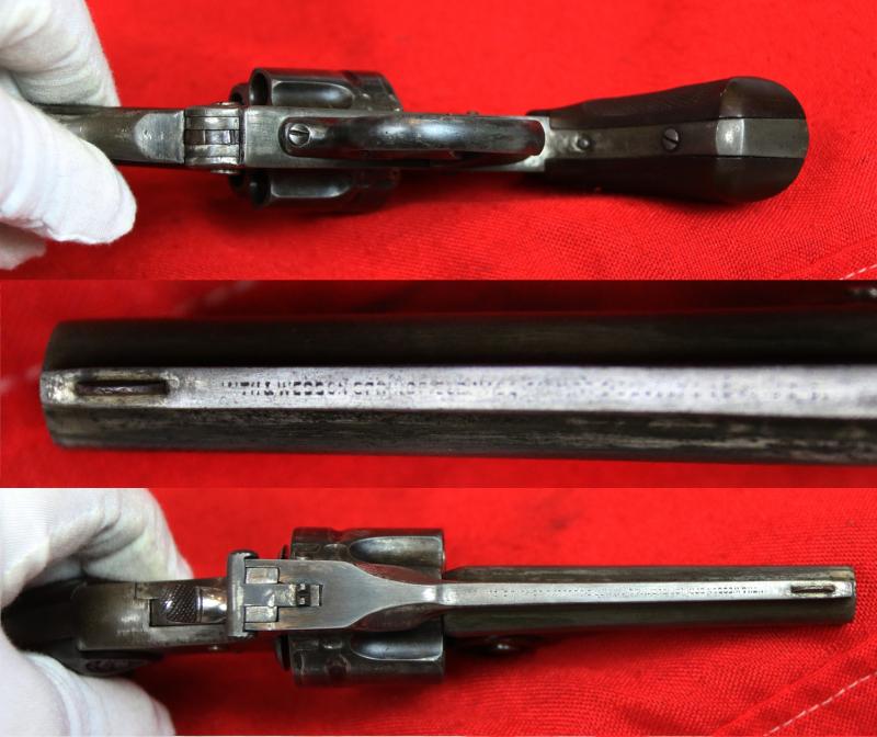 A Rare, and Most Attractive Early Model Antique Smith & Wesson Mahoghany Cased .38 Cal. Double Action 5 Shot Revolver. Rare Three Figure Serial Number Circa 1880