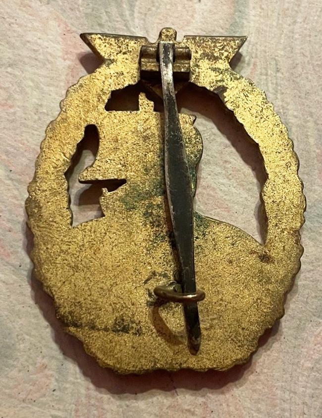 A “Kriegsabzeichen für Hilfskreuzer” (Auxiliary Cruiser War Badge From One Of Ian Fleming’s Naval Intelligence Section’s So Called ‘Red Indians’ 30 Commando Special Engineering Unit