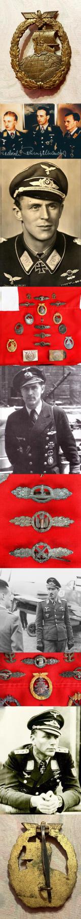 A “Kriegsabzeichen für Hilfskreuzer” (Auxiliary Cruiser War Badge From One Of Ian Fleming’s Naval Intelligence Section’s So Called ‘Red Indians’ 30 Commando Special Engineering Unit