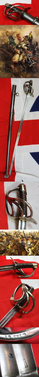 A Fabulous, French, Napoleonic Wars, ‘Year 13’ Cuirassier Sword, Manufactured at Versailles in the Grand Armee Period, Circa 1805. AP, Blade Stamped With L'Atelier Precision Paris, & Fasces, Paris Blade Workshop. Battle of Austerlitz Up To Waterloo
