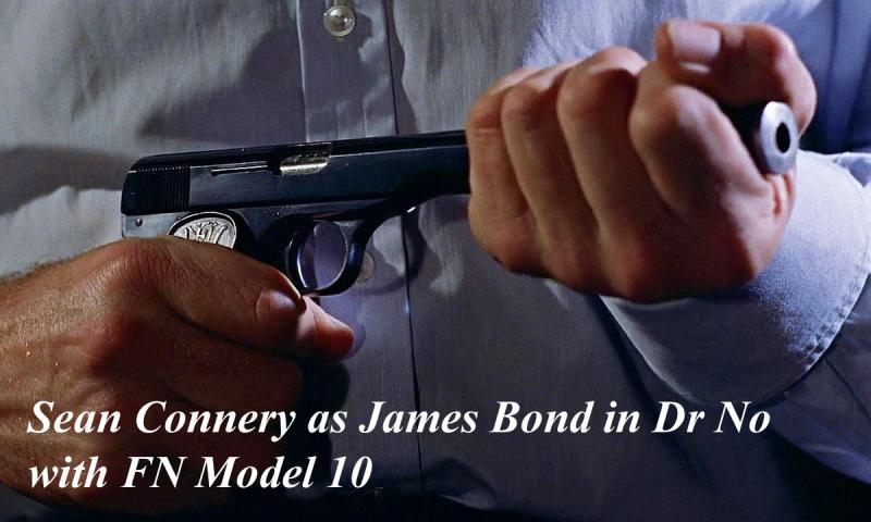 An, FN Model 1910, Fabrique Nationale D'Armes DeGuerre, .32 ACP, Semi Auto Pocket Pistol The Same Auto Pistol as Used to Assassinate Archduke Ferdinand That Caused WW1, & By Luftwaffe Officers in WW2. Famously Used By James Bond {Sean Connery} in Dr No