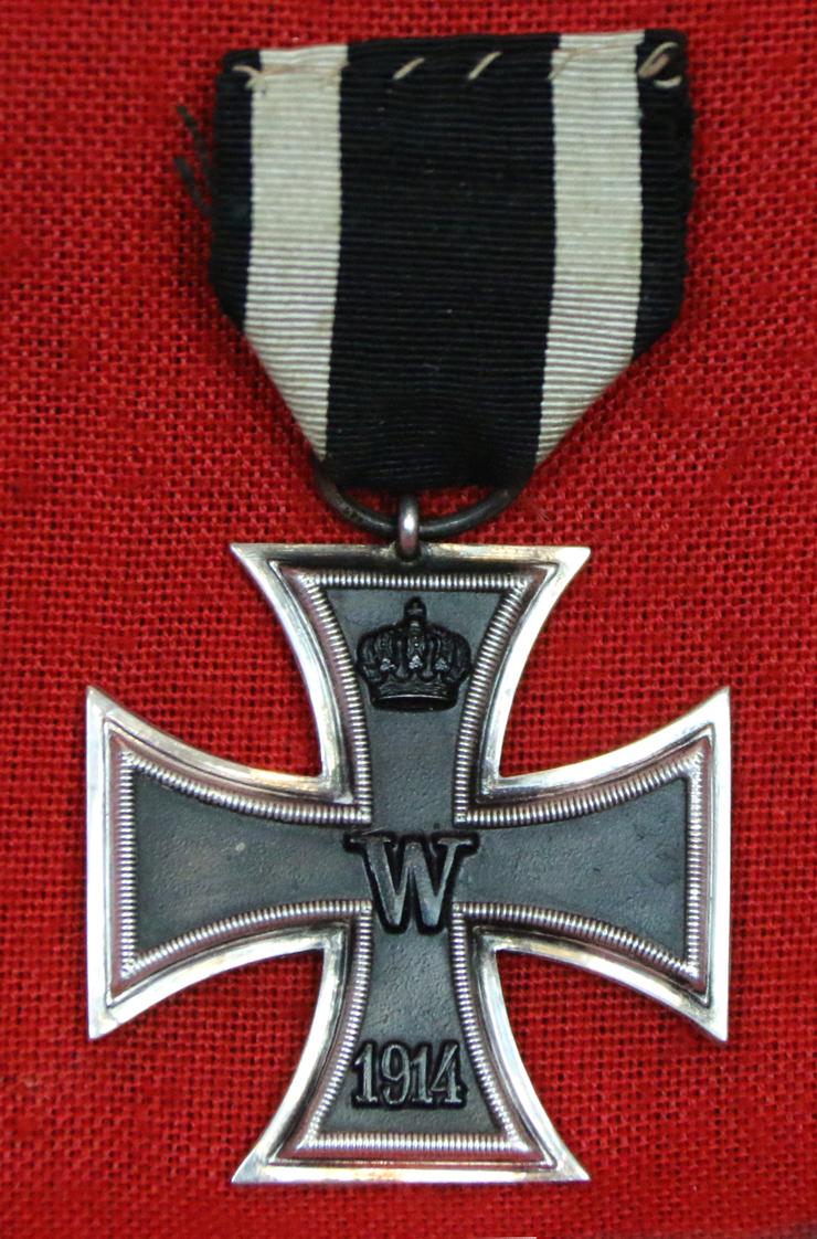 An Excellent German WW1 Iron Cross, Near Mint Condition, Silver Mount rim and Iron Centre Issued in WW1 But Worn in both WW1 and WW2. WW2 Souvenir of a Former D.Day Combat Veteran