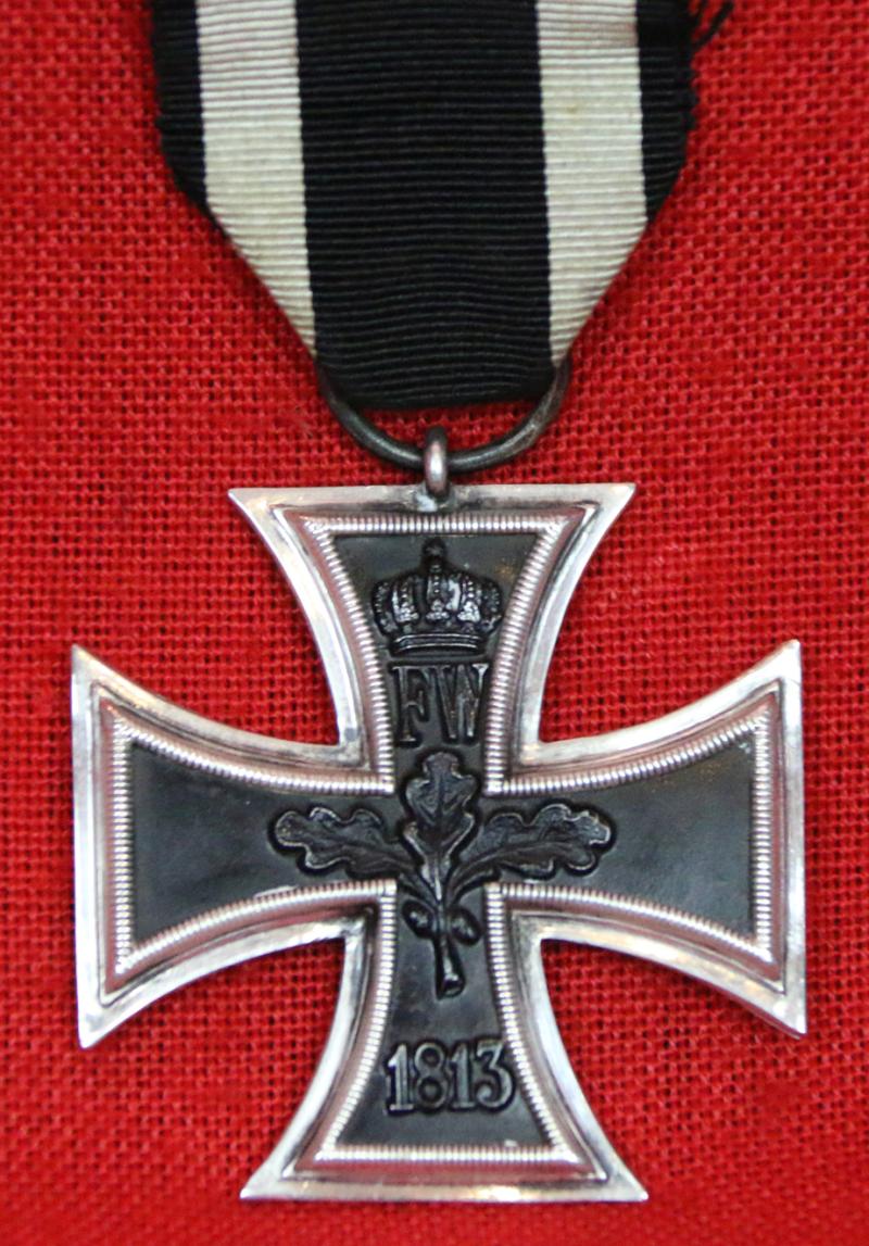An Excellent German WW1 Iron Cross, Near Mint Condition, Silver Mount rim and Iron Centre Issued in WW1 But Worn in both WW1 and WW2. WW2 Souvenir of a Former D.Day Combat Veteran