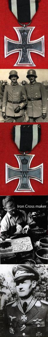 An Excellent German WW1 Iron Cross, Near Mint Condition, Silver Mount rim and Iron Centre Issued in WW1 But Worn in both WW1 and WW2. WW2 Souvenir of a Former D.Day Combat Veteran