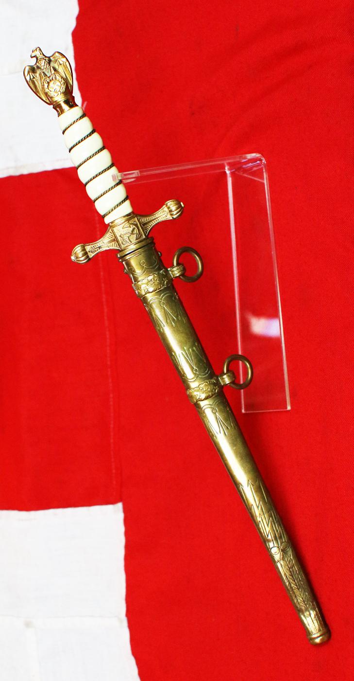 NOW SOLD!! The Most Historical German Officer’s Dagger War Trophy of WW2. Recovered From The Map Room Aboard U-110. The Most Important Capture of WW2. U110 Commanded by Kptlt Fritz Julius Lemp, Hero Of Germany, For His Attack on Battleship HMS Barham