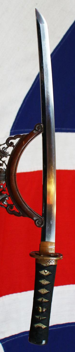 A Wonderful Samurai Sword Wakazashi Circa 1600 Mounted with a Fully Matching Original Edo Suite of Kiri 桐, The Japanese Empress Tree Design Mounts of Very High Quality, In Exceptional Overall Condition