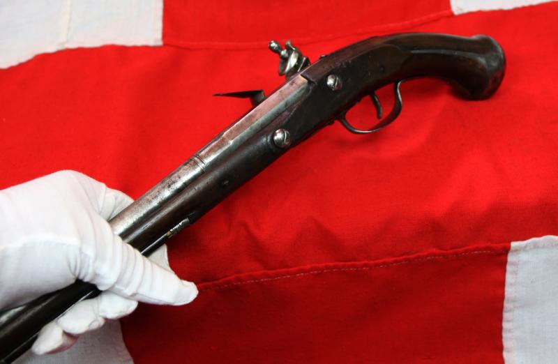 A Wonderful, Very Early Period, 17th Century Flintlock Long Buccaneer's 'Fleet Captain's' or Pirate Pistol By Martin of Angers, Anjou, France. From The Real Pirates of The Caribbean & Port Royal Period The So-Called 'Golden Age of Piracy' Circa 1680