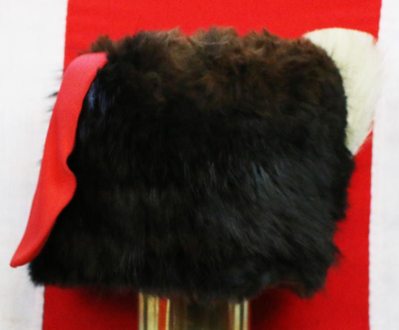 A Superb Boer War Period Royal Artillery Officer's Sable Busby With Near Mint Gilt Grenade Plume Holder With Royal Crested Badge of the Royal Artillery.