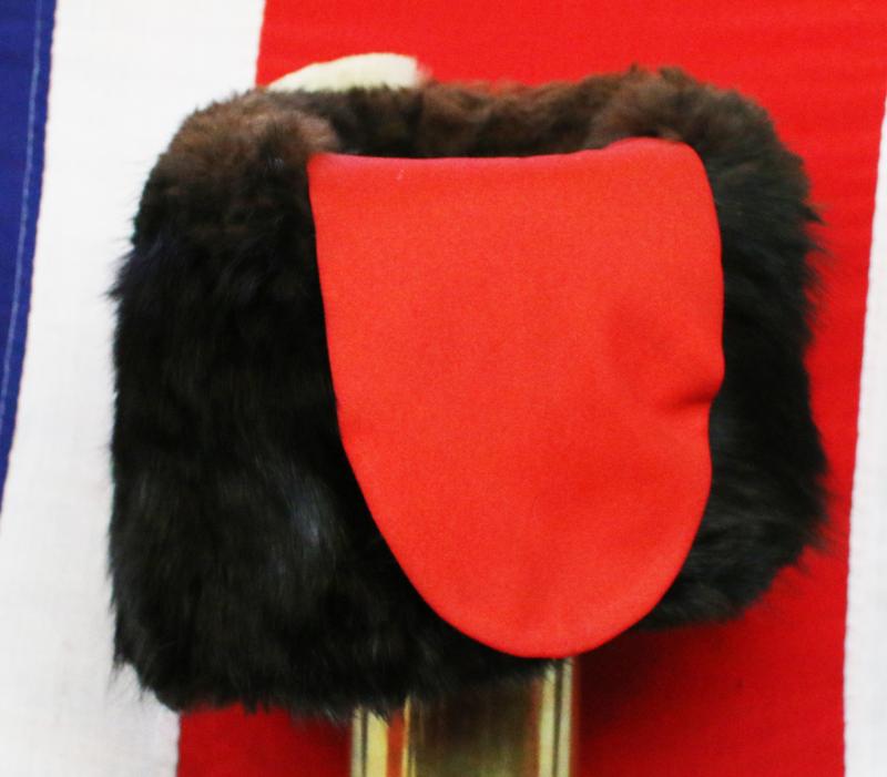 A Superb Boer War Period Royal Artillery Officer's Sable Busby With Near Mint Gilt Grenade Plume Holder With Royal Crested Badge of the Royal Artillery.