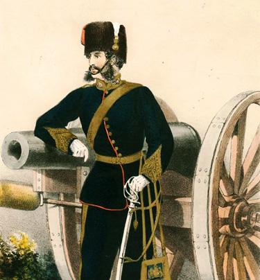 A Superb Boer War Period Royal Artillery Officer's Sable Busby With Near Mint Gilt Grenade Plume Holder With Royal Crested Badge of the Royal Artillery.