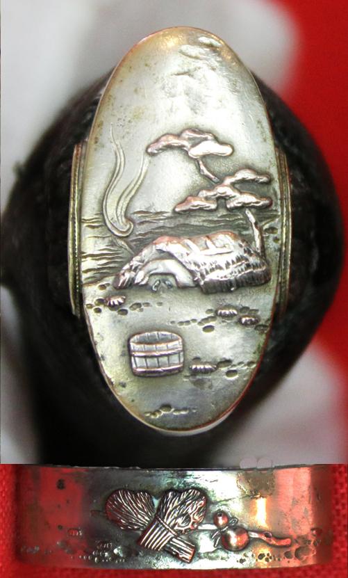 A Most Attractive & Handsome Antique Shinto Wakazashi Around 1600. With Silver Koshirae & Late Edo Sukashi Hawk & Chidori Tsuba. Fine Blade With Beautiful Suguha Hamon, Itame Hada. In Full and Beautiful Polish .