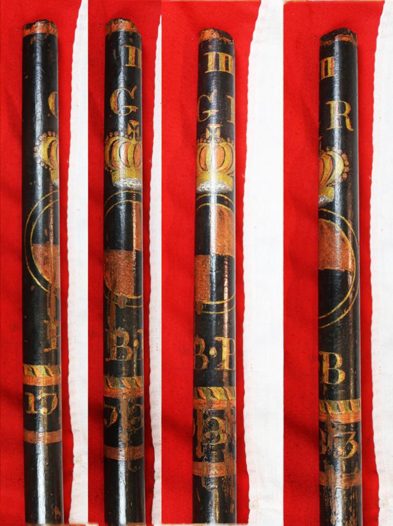Very Rare, Possibly the Oldest Surviving Example in Existence, From The 18th Century, King George IIIrd 'Bow Street Runner's' Thief-Taker's or Beadle's Quarterstaff With Royal Crest From the Century Before the Founding of The Earliest British Police