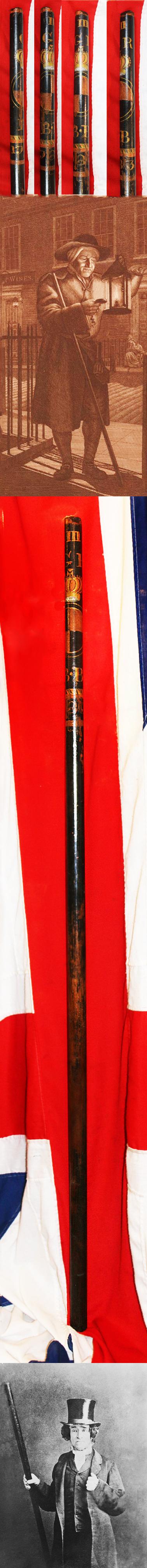 Very Rare, Possibly the Oldest Surviving Example in Existence, From The 18th Century, King George IIIrd 'Bow Street Runner's' Thief-Taker's or Beadle's Quarterstaff With Royal Crest From the Century Before the Founding of The Earliest British Police