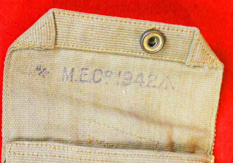 A British Officer's Webbing Service Revolver Holster Government Issue Dated 1942 A Souvenir of a British Normandy Veteran 9th Battalion Cameronians {Scottish rifles} Combat Against 12th SS Hitlerjugend Panzergrenadiers