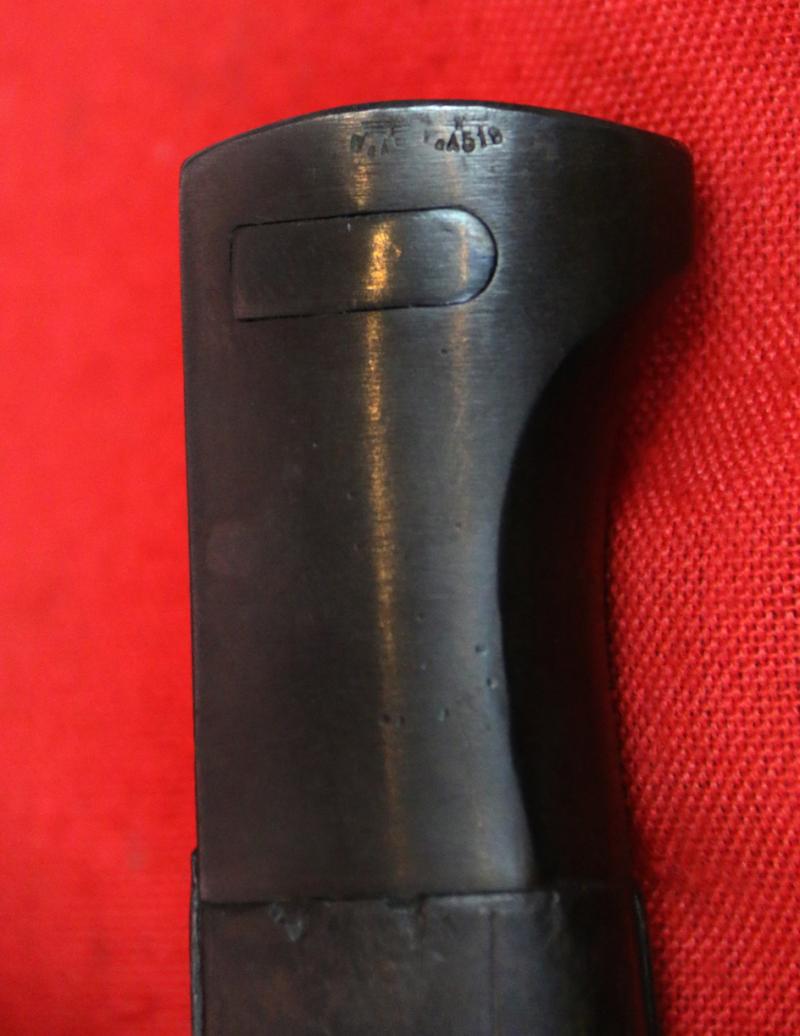 A Superb Mauser K98k Bayonet Maker Marked and Coded 1942/43 By Weyersberg and Eickhorn. All Original Blue To The hilt & Blade Normandy Veteran 9th Battalion Cameronians {Scottish rifles} Combat Against 12th SS Hitlerjugend Panzergrenadiers