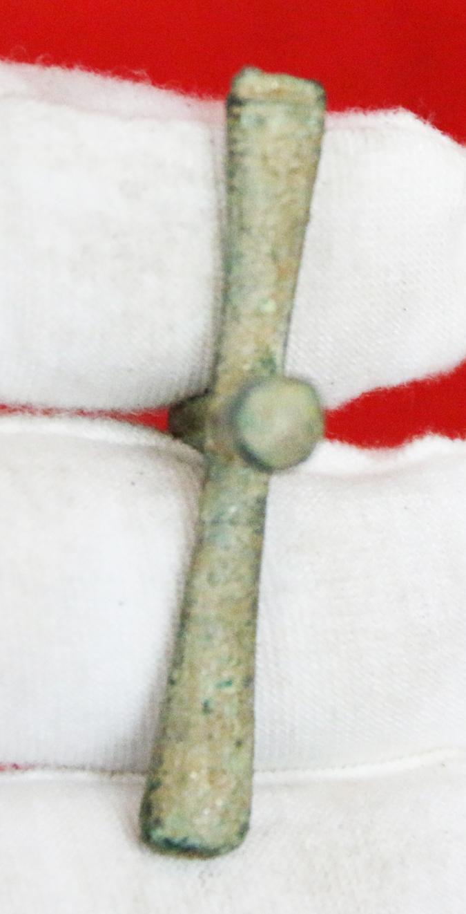 A Fine, Original, Historical, Eastern Roman Empire, Byzantine Christian Cross In Bronze 7th to 10th Century. Used By A Middle Ages Christian Pilgrim, Later In The Crusades By Such as a Warrior Monk