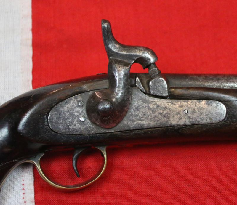 A Rare, Very Early, 19th Century 'Pre-Worker's Union' British 'General Strike' Period Pistol, 19th Century Percussion Pistol With A 'Chartist Riot' Factory Armoury Label. Used in the 1842 General Strike, Also Known As 'The Plug Riots'