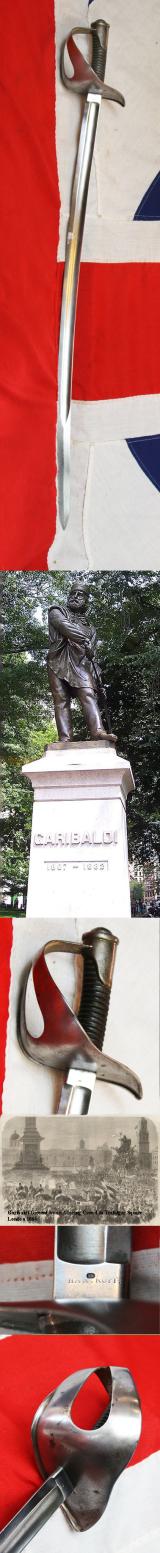 Italian Heavy Cavalry Sabre Modello 1860 Manufactured For The Royal Horse Carabineers & Cavalry Troopers. The Famous Sword of the Revolutionary General Garibaldi's Cavalry. He Is Represented By His Life Size Statue in New York Holding His Identical Sabre