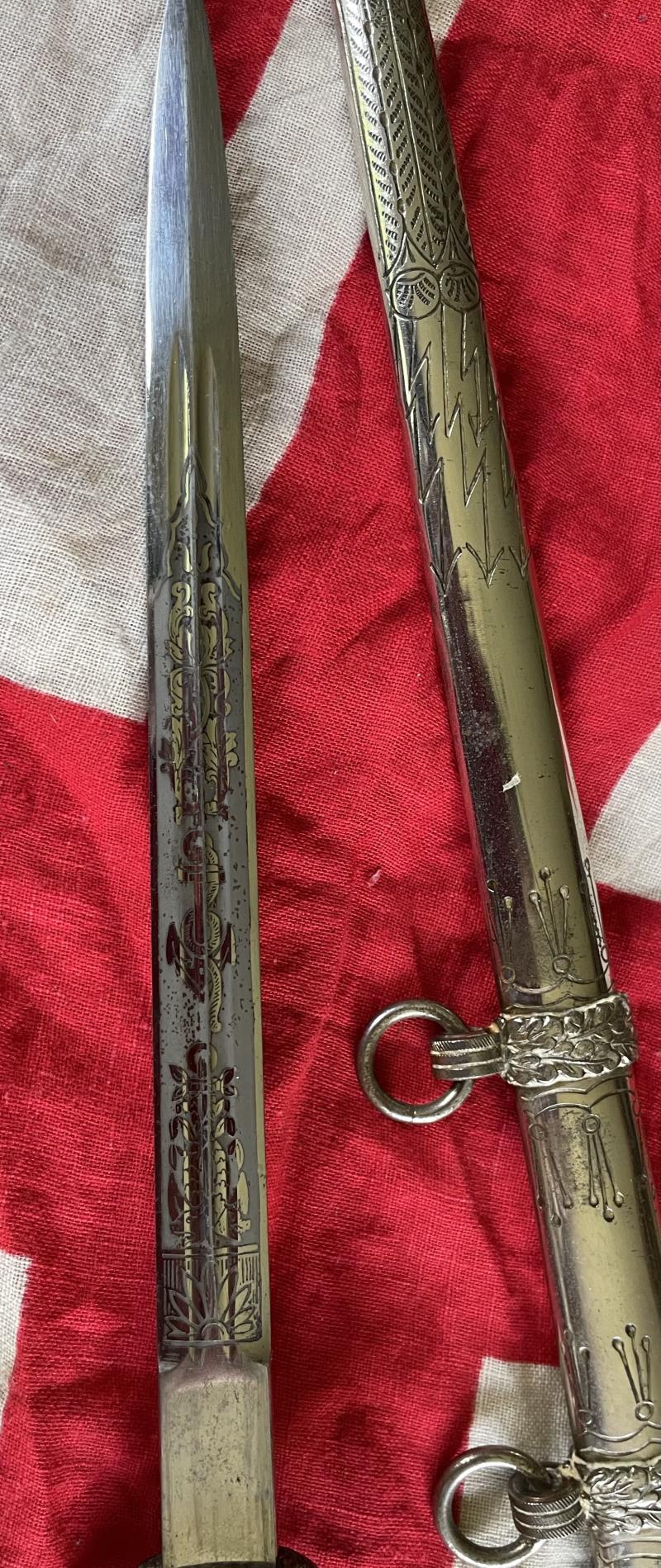 A German WW2 German Kriegsmarine Officer’s Dagger by Horster of Solingen Probably The Cheapest Original Example On The Market