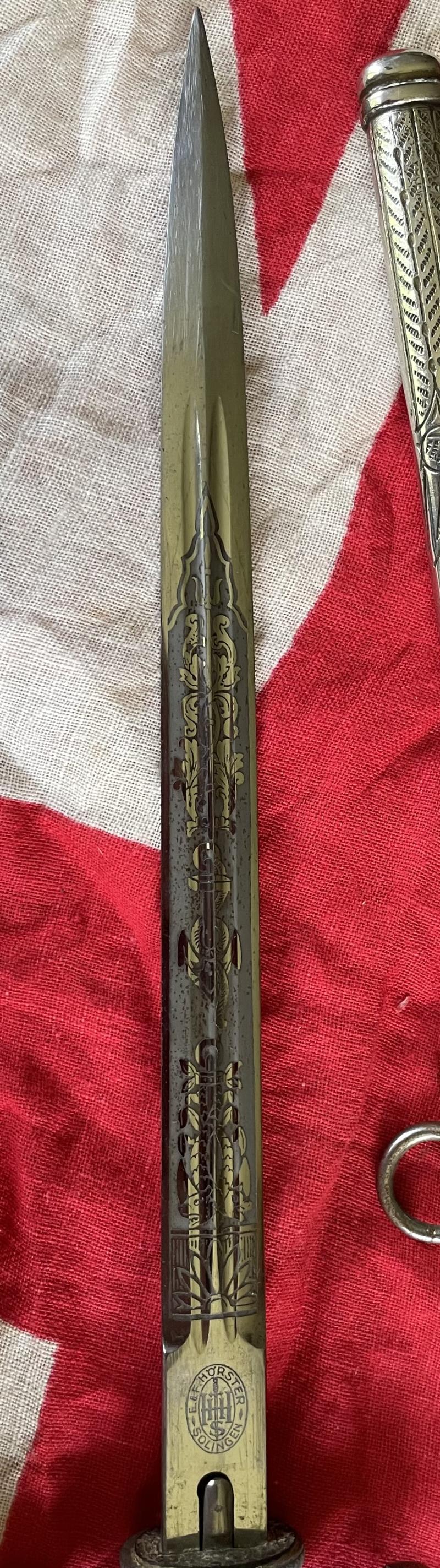 A German WW2 German Kriegsmarine Officer’s Dagger by Horster of Solingen Probably The Cheapest Original Example On The Market