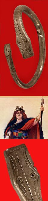 Stunning 2000 Year Old, Ancient Celt, Pagan, Status Jewel. An Original Celtic Silver Coiled Serpent Bracelet Armilla From the Time of King Prasutagus & Used By Nobility Of The Era of Queen Boadicea, Queen of the Iceni,, The Ancient Briton Ruler