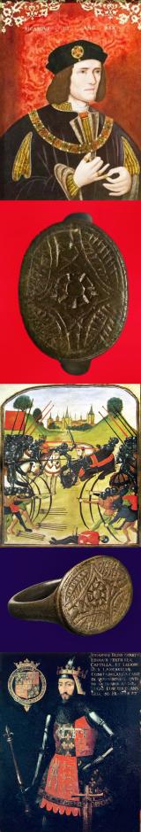 A Captivating, Plantagenet, War Of The Roses Era Bronze Ring, Circa 1455, With A Central Engraved Yorkist or Lancastrian Rose Surrounded By Four Rose Leaves. Likely Worn By A Plantagenet, Aide, or Supporter.