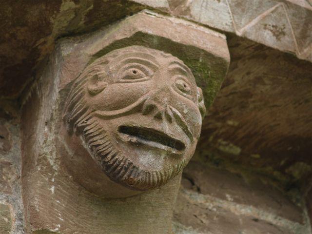 A Simply Outstanding Norman Period Medieval Sculpture Circa 11th Century. A Biblical Portrait Bust From The Old Testament. Likely Removed From a Norman Church or Monastery In the Dissolution of the Monasteries
