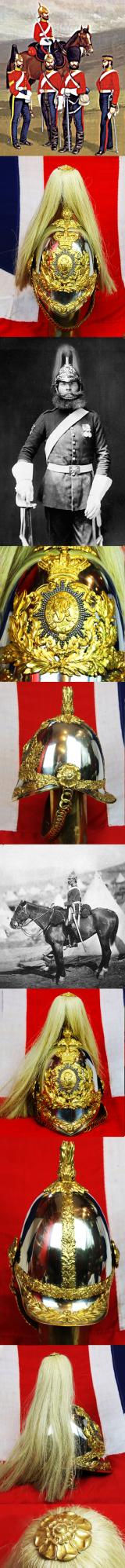 A Near Mint And Truly Magnificent, Early Victorian, 1847 Albert Pattern, British North Somerset Regimental Officer's Cavalry Helmet. Possibly The Best Original Example Outside Of The Royal Collection. Original, Crimean War Period